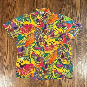 Vintage 70s Vibrant Short Sleeve Shirt